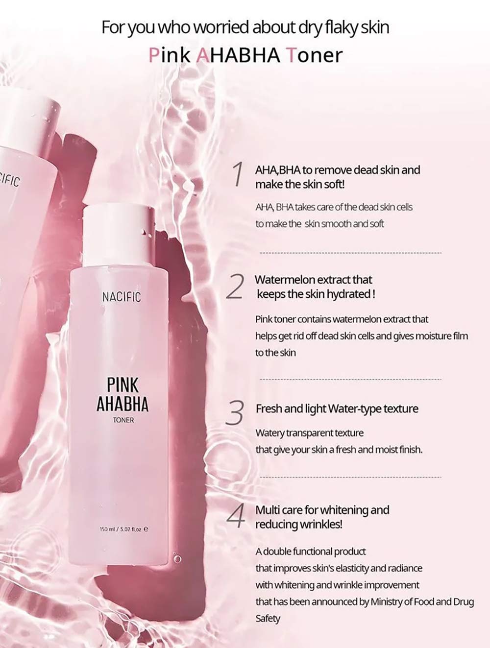 NACIFIC Pink AHA BHA Toner from Nacific