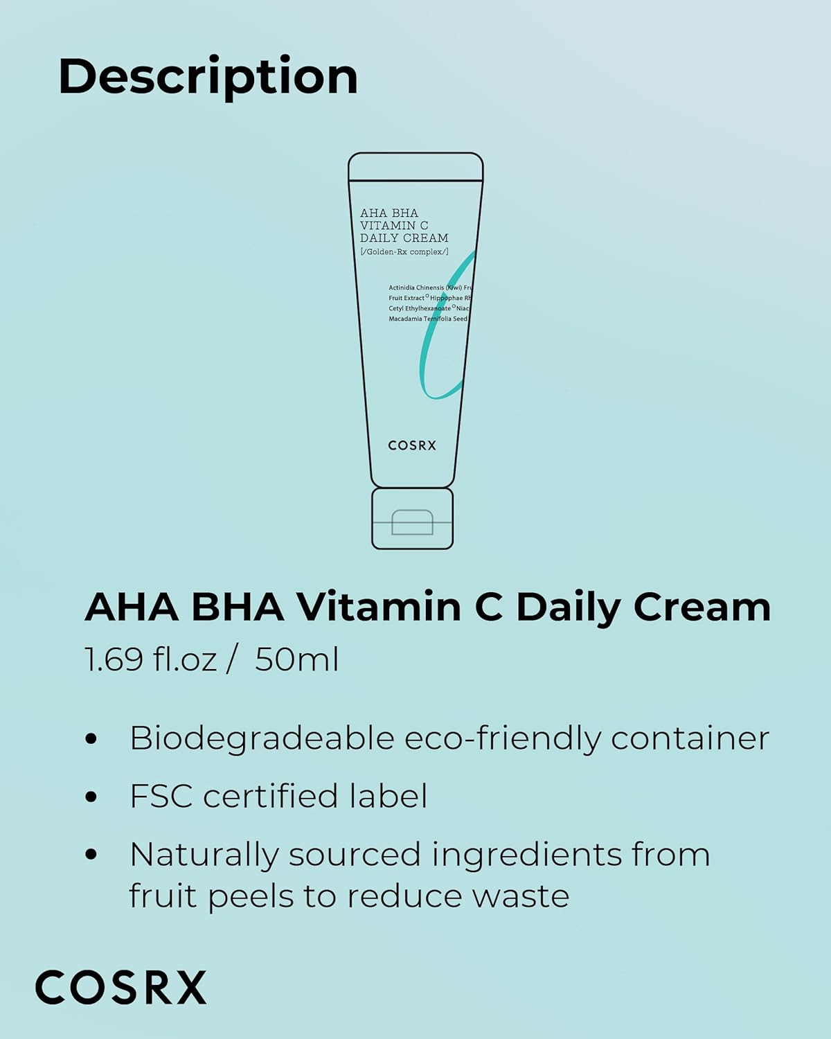 COSRX AHA/BHA Refresh Vitamin C Daily Cream