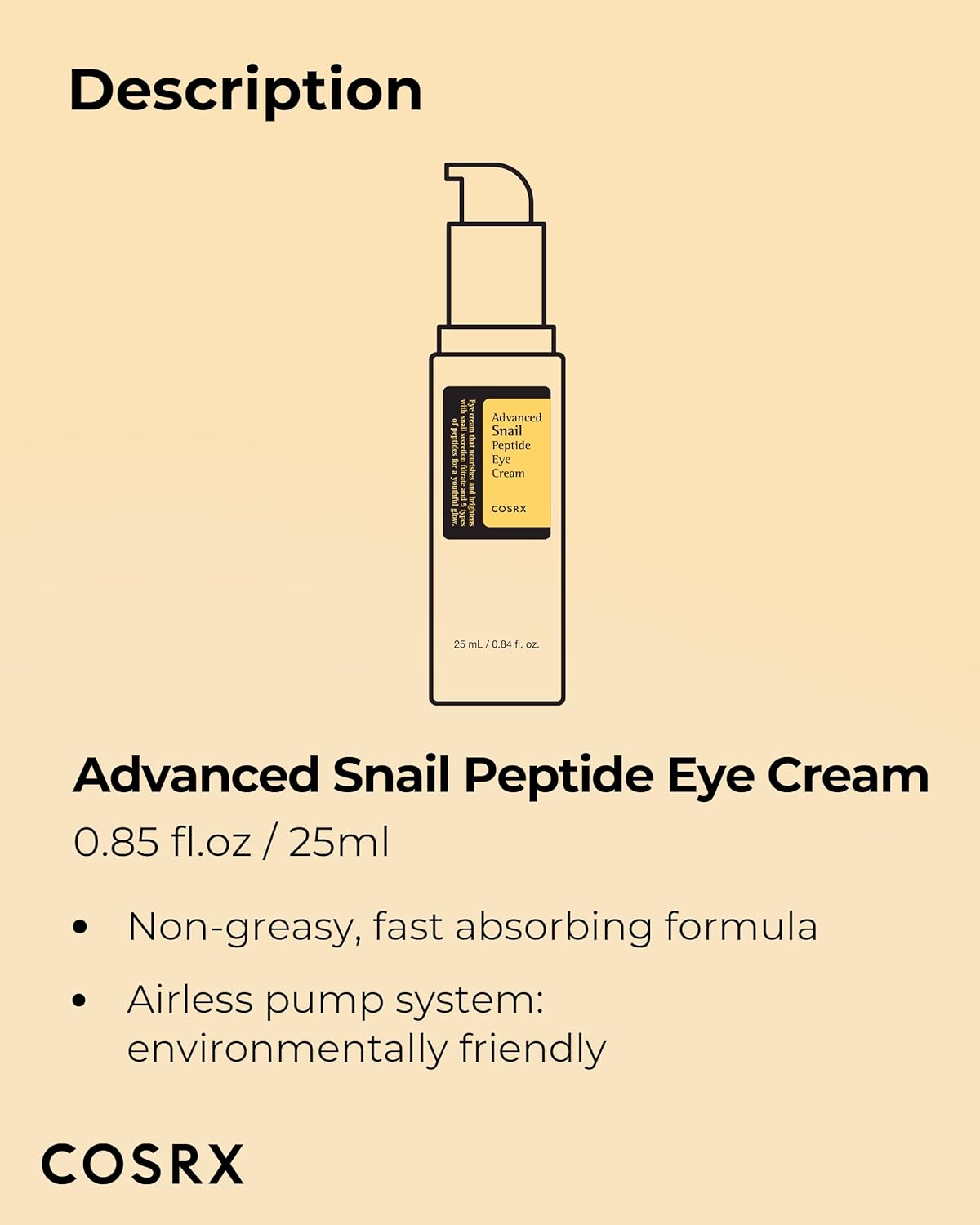 COSRX Advanced Snail Peptide Eye Cream