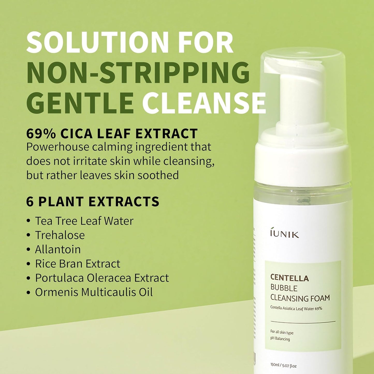 IUNIK Centella Bubble Cleansing Foam