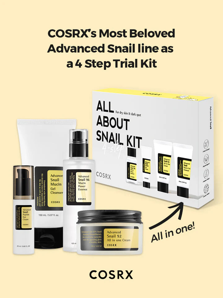 COSRX All about snail kit 4-step for dry skin & dark spot