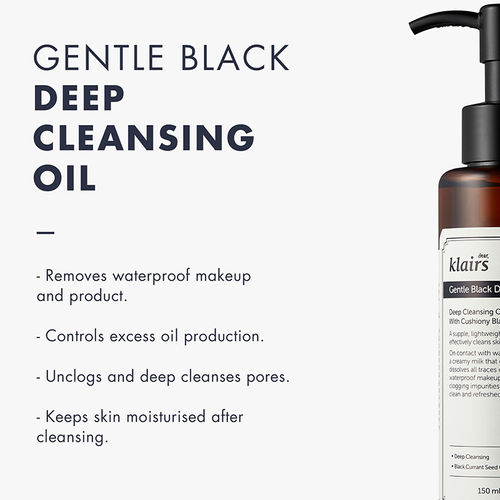 KLAIRS Gentle Black Deep Cleansing Oil