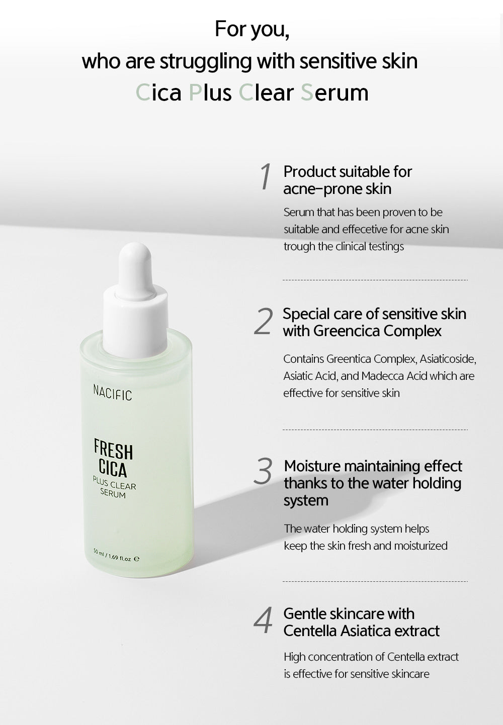 NACIFIC Fresh Cica Plus Clear Serum from Nacific