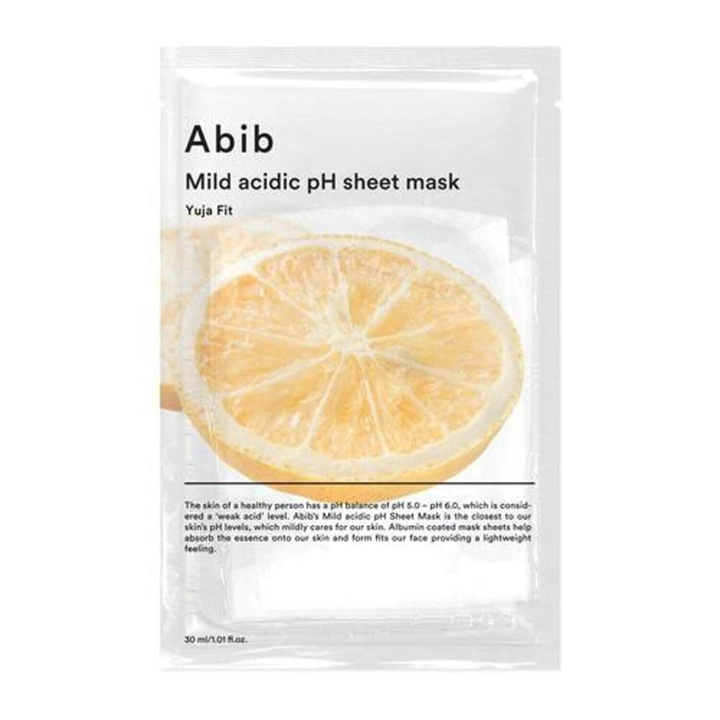 Abib Mild Acidic pH Sheet Mask Yuja Fit 1 Sheet from Abib