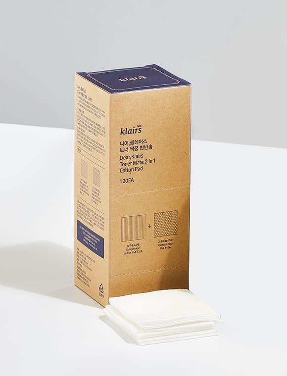 Klairs Toner Mate 2 in 1 Cotton Pad from Dear, Klairs