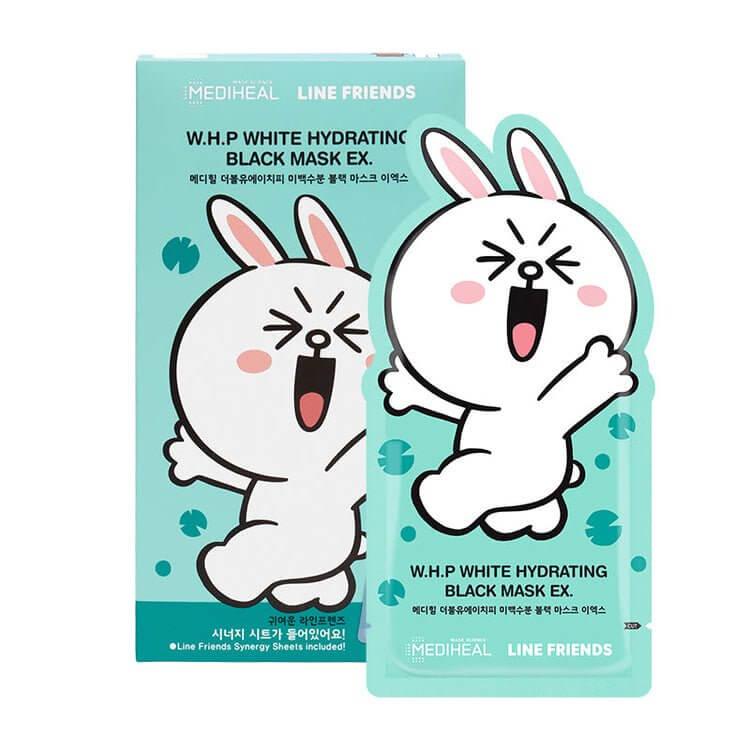 MEDIHEAL Line Friends W.H.P White Hydrating Black Mask EX. from Mediheal