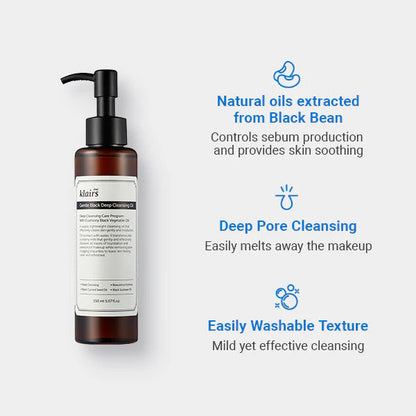 KLAIRS Gentle Black Deep Cleansing Oil from Dear, Klairs