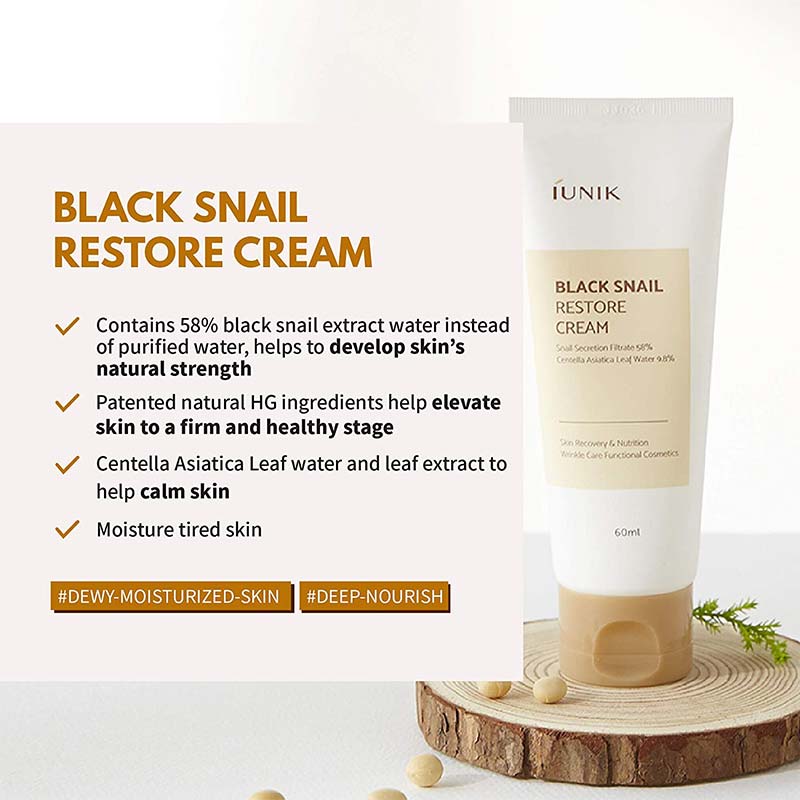 IUNIK Black Snail Restore Cream from iUnik