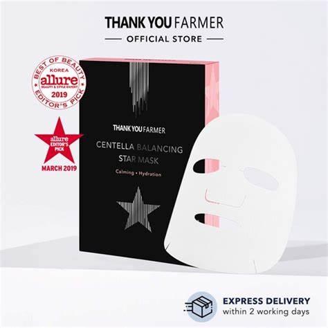 THANK YOU FARMER Centella Balancing Star Mask Set from THANK YOU FARMER