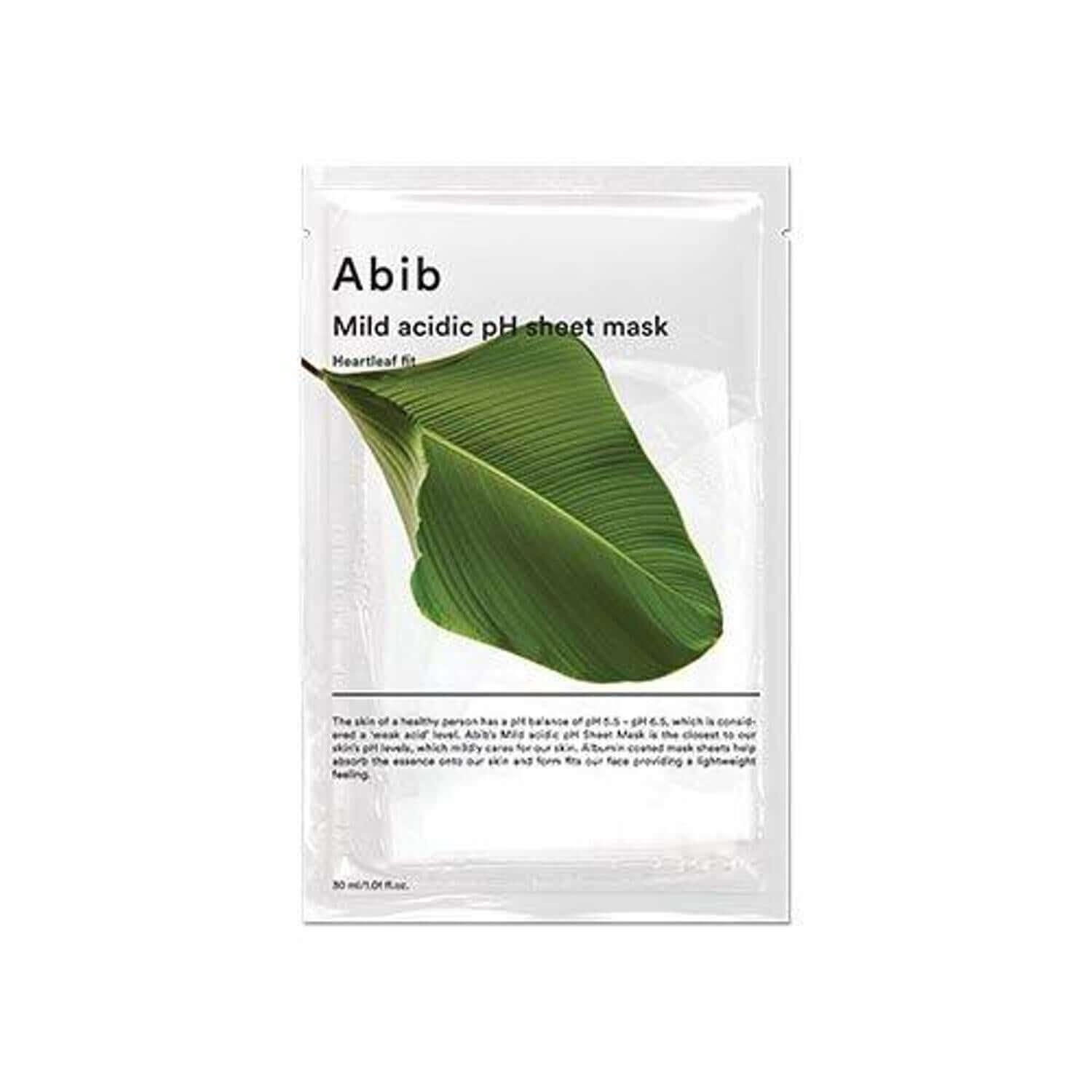 Abib Mild Acidic pH Sheet Mask Heartleaf Fit 1ea from Abib