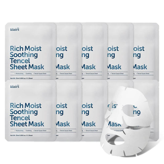 Klairs Rich Moist Soothing Tencel Sheet Mask x 5 pcs from Dear, Klairs